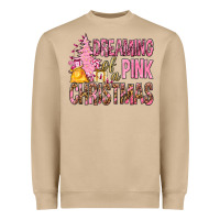 Mushroom Dreaming Of A Pink Christmas Heavyweight Sweatshirt - BundleAndBundleShop