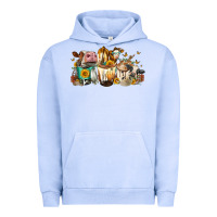 Pigment Grape Ice Cows and coffee Urban Hoodie - FaDigitalArtStudio