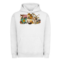 Pigment Lunar Rock Cows and coffee Urban Hoodie - FaDigitalArtStudio