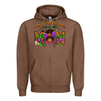 Chestnut My Favorite Monsters Call Me Mom Zipper Hoodie - texasbilliewilder