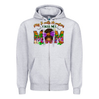 Heather Grey My Favorite Monsters Call Me Mom Zipper Hoodie - texasbilliewilder