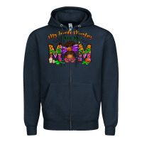 Navy My Favorite Monsters Call Me Mom Zipper Hoodie - texasbilliewilder