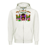 Oatmeal Heather My Favorite Monsters Call Me Mom Zipper Hoodie - texasbilliewilder