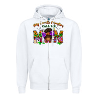 White My Favorite Monsters Call Me Mom Zipper Hoodie - texasbilliewilder