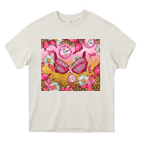 Cream Hour Breast Cancer Bra Heavy Core Tee - Artiststas