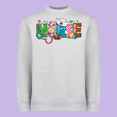Easter Nurse Heavyweight Sweatshirt Designed By Bundleandbundleshop