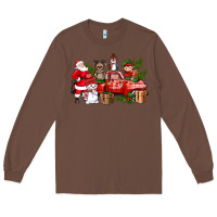 Chestnut Santa Snowman Reindeer Penguin Elf Christmas Truck Long Sleeve Tee - BundleAndBundleShop