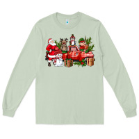 Matcha Santa Snowman Reindeer Penguin Elf Christmas Truck Long Sleeve Tee - BundleAndBundleShop
