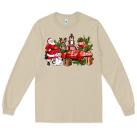 Mushroom Santa Snowman Reindeer Penguin Elf Christmas Truck Long Sleeve Tee - BundleAndBundleShop