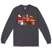 Smoke Santa Snowman Reindeer Penguin Elf Christmas Truck Long Sleeve Tee - BundleAndBundleShop