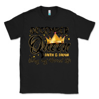 Black december queen faith and favor living my blessed l Classic Tee - MaliasSmallBusiness