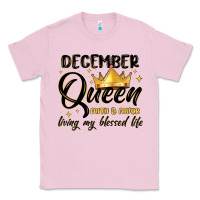 Bubblegum Pink december queen faith and favor living my blessed l Classic Tee - MaliasSmallBusiness