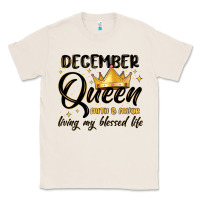 Natural december queen faith and favor living my blessed l Classic Tee - MaliasSmallBusiness