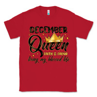 Red december queen faith and favor living my blessed l Classic Tee - MaliasSmallBusiness