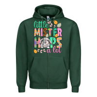 Sports Green little mister hops a lot Zipper Hoodie - NancyCooperArtShop