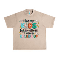 French Oak i love my kids but sometimes i wanna square up Urban Heavy Tee - MaliasSmallBusiness