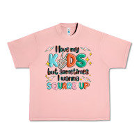 Salmon i love my kids but sometimes i wanna square up Urban Heavy Tee - MaliasSmallBusiness