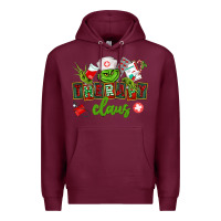 Burgundy therapy claus Premium Hoodie - CowGirlArtShop