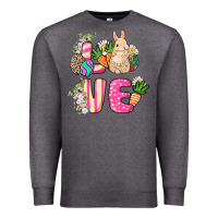 Charcoal Heather Love Easter Day Premium Sweatshirt - HowdyJamesFarm
