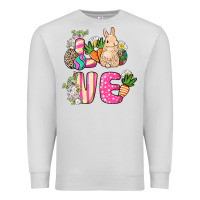 Dove Grey Love Easter Day Premium Sweatshirt - HowdyJamesFarm
