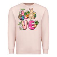 Pale Pink Love Easter Day Premium Sweatshirt - HowdyJamesFarm