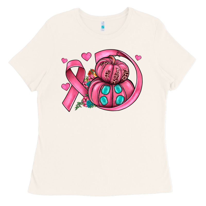 Cancer Ribbon Pumpkins Ladies Tee by JahusDesignShop | Teevron