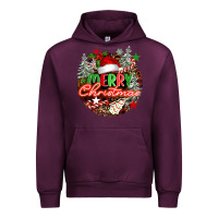 Mauve Wine Merry christmas Urban Hoodie - FaDigitalArtStudio