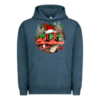Pigment Midnight Navy Merry christmas Urban Hoodie - FaDigitalArtStudio