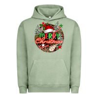 Pigment Oil Green Merry christmas Urban Hoodie - FaDigitalArtStudio