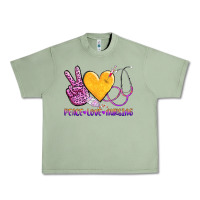 Oil Green peace love nursing Urban Heavy Tee - AdoDesignShop