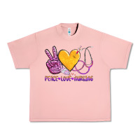 Salmon peace love nursing Urban Heavy Tee - AdoDesignShop