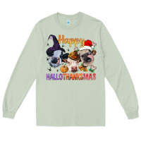 Matcha Happy Hallothanksmas Cows Long Sleeve Tee - BundleAndBundleShop