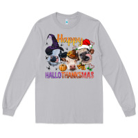 Moon Dust Happy Hallothanksmas Cows Long Sleeve Tee - BundleAndBundleShop