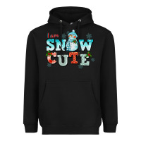 Black i am snow cute Heavyweight Hoodie - CowGirlArtShop