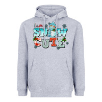 Heather Grey i am snow cute Heavyweight Hoodie - CowGirlArtShop