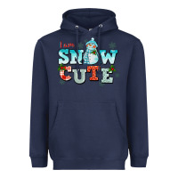 Navy i am snow cute Heavyweight Hoodie - CowGirlArtShop