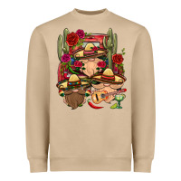 Mushroom Mexican Gnomies Truck Heavyweight Sweatshirt - BundleAndBundleShop