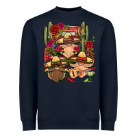 Navy Mexican Gnomies Truck Heavyweight Sweatshirt - BundleAndBundleShop