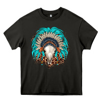 Asphalt bull skull indian headdress Heavy Core Tee - JahusDesignShop