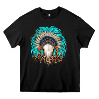Black bull skull indian headdress Heavy Core Tee - JahusDesignShop