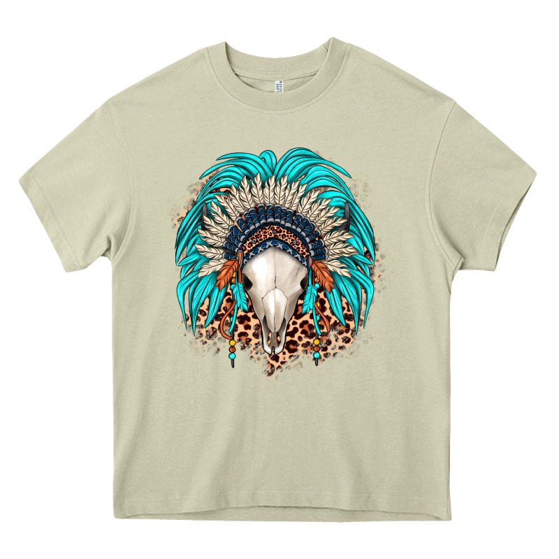 Bull Skull Indian Headdress Heavy Core Tee by JahusDesignShop | Teevron