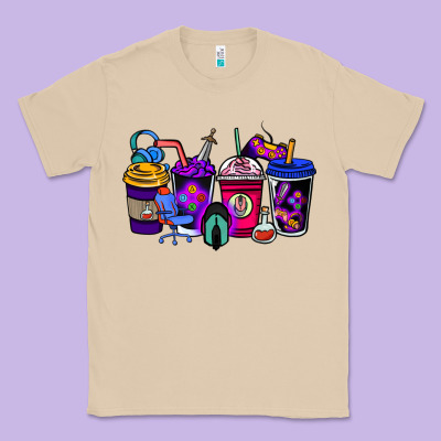 Gaming Coffee Cups Classic Tee Designed By Nancycooperartshop