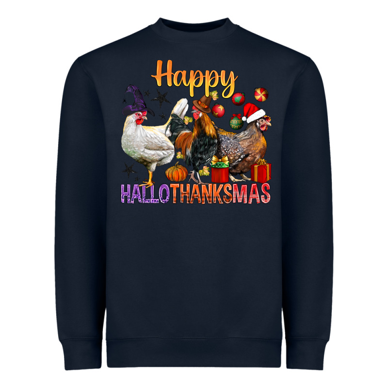 Happy Hallothanksmas Chick Heavyweight Sweatshirt by BundleAndBundleShop | Teevron