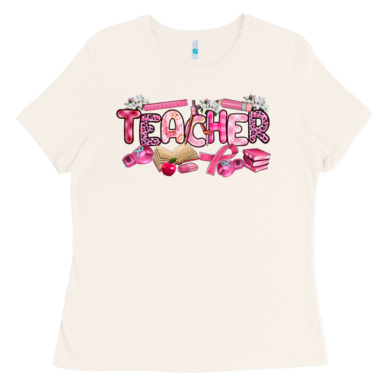 Breast Cancer Teacher Ladies Tee by Artiststas | Teevron
