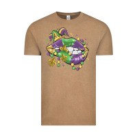 Vintage Coffee mardi gras lips Vintage Tee - MaliasSmallBusiness