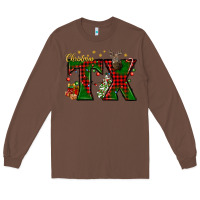 Chestnut Christmas Texas With Deer Long Sleeve Tee - BundleAndBundleShop