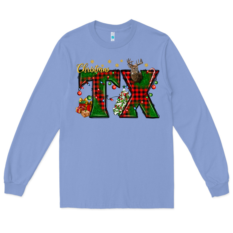 Christmas Texas With Deer Long Sleeve Tee by BundleAndBundleShop | Teevron