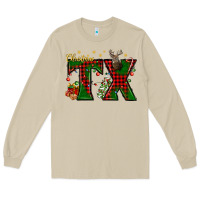 Mushroom Christmas Texas With Deer Long Sleeve Tee - BundleAndBundleShop