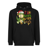 Black watercolor t rex fa rawr rawr rawr christmas Heavyweight Hoodie - CowGirlArtShop