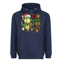 Watercolor T Rex Fa Rawr Rawr Rawr Christmas Heavyweight Hoodie | Teevron